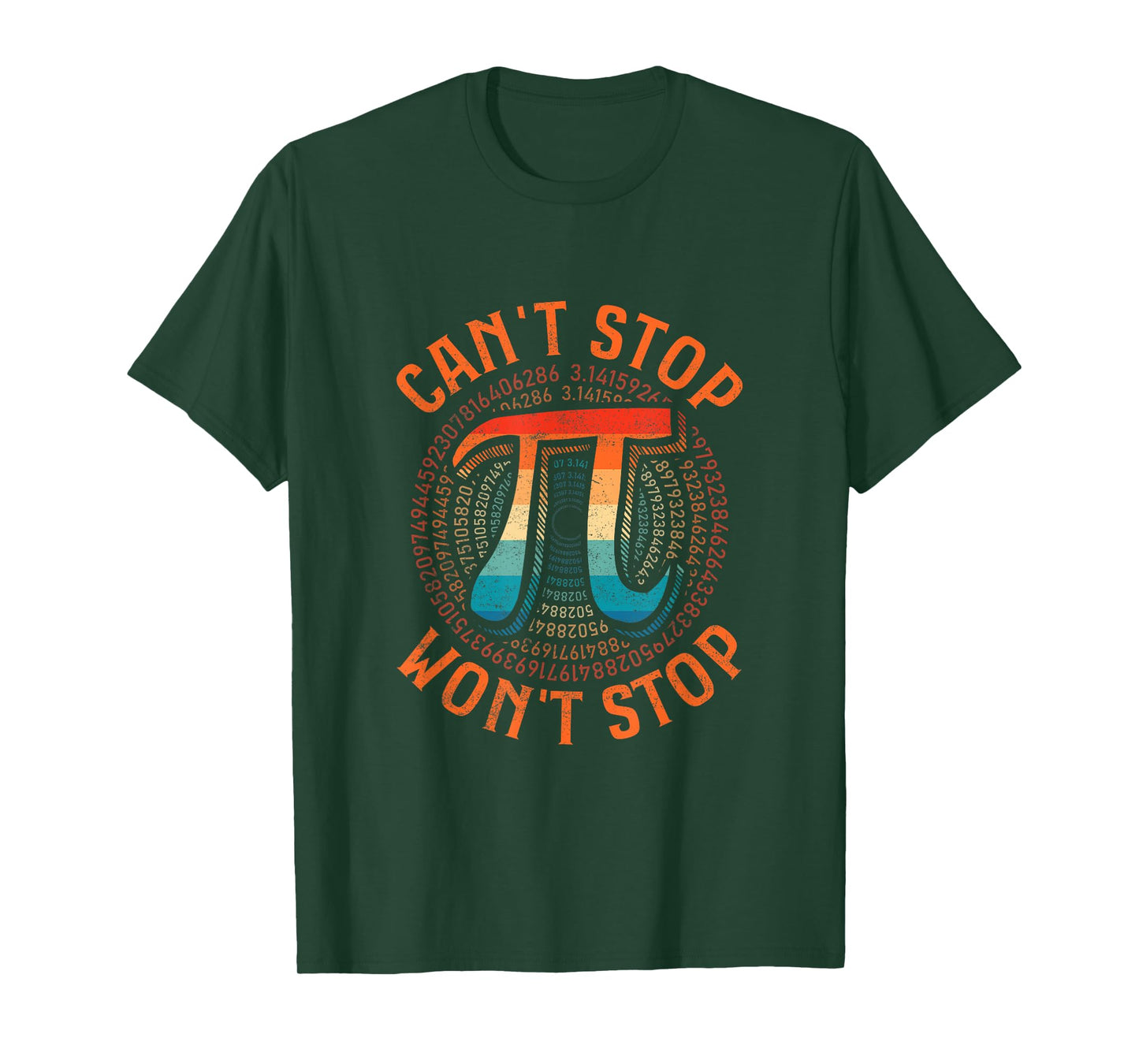 Pi Day Cant Stop Wont Stop Math Digits Circle T-Shirt