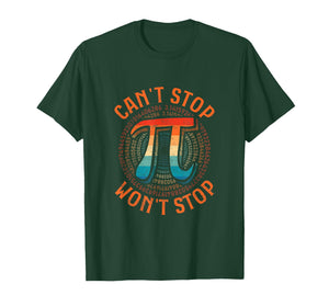 Pi Day Cant Stop Wont Stop Math Digits Circle T-Shirt
