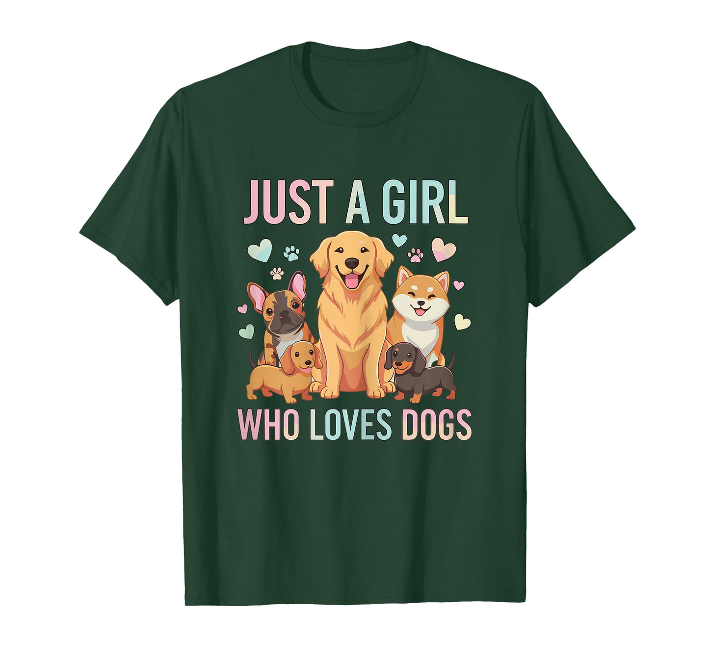 Funny Just A Girl Who Loves Dogs T-Shirt