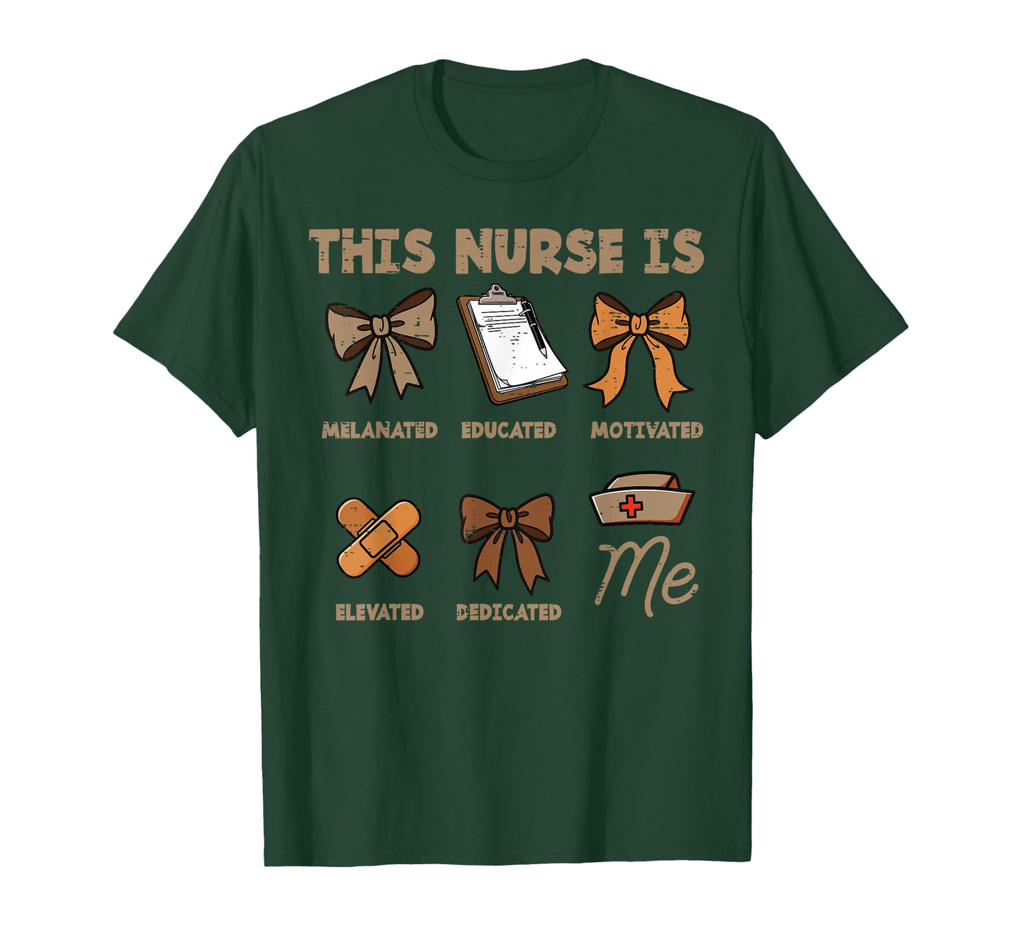 Black History This Nurse Melanated Educated Scrub Top Women T-Shirt