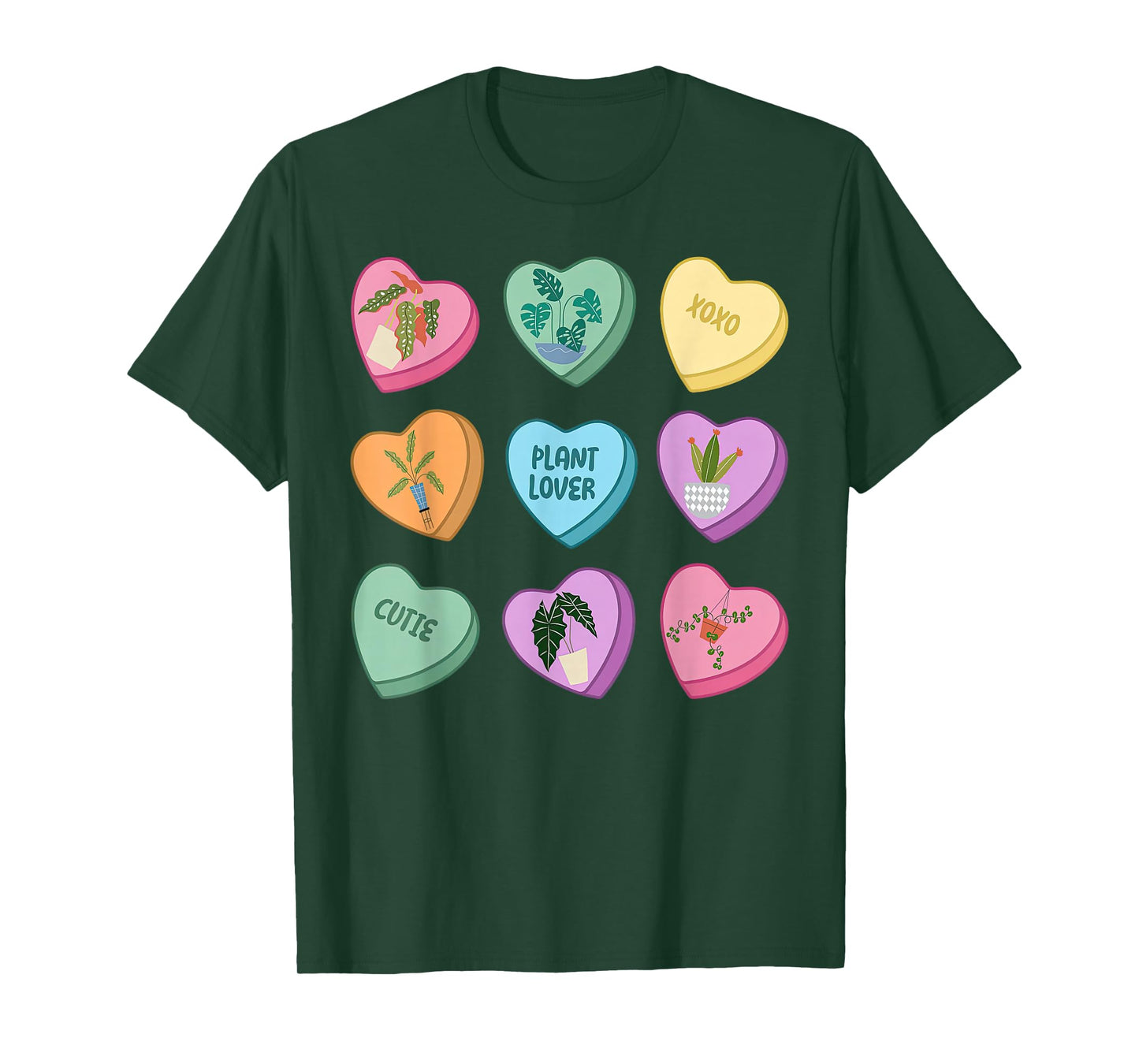 Heart Candy Valentine Plant Gardener Gardeners Houseplant T-Shirt