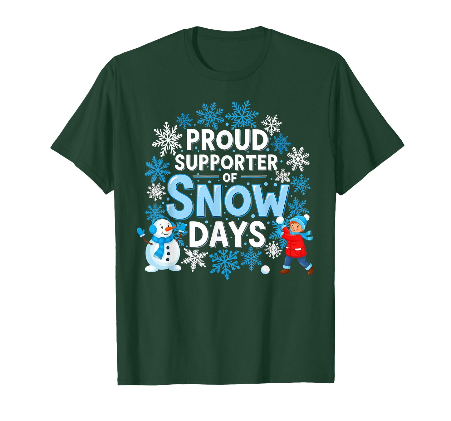 Proud Supporter Snow Days Cozy Winter Vibes Teacher Crew T-Shirt