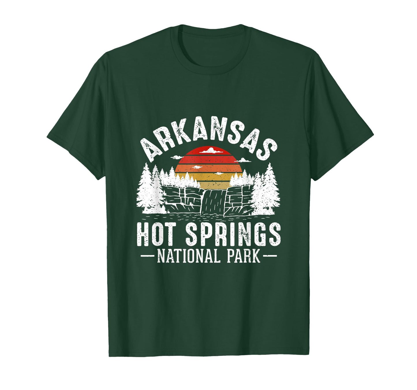 Arkansas Hot Springs National Park Retro Sunset Travel T-Shirt