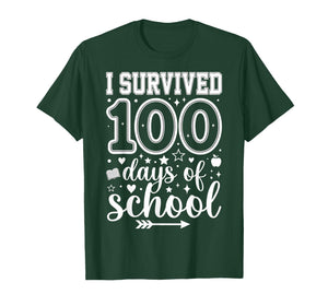 I Survived 100 Days of School Students Teachers 100th Days T-Shirt