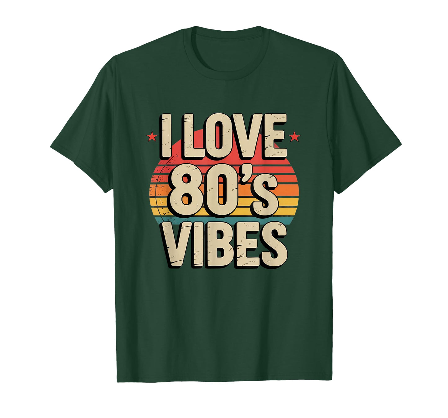 I Love 80’s Vibes Retro 80s Style Vintage Sunset Nostalgia T-Shirt