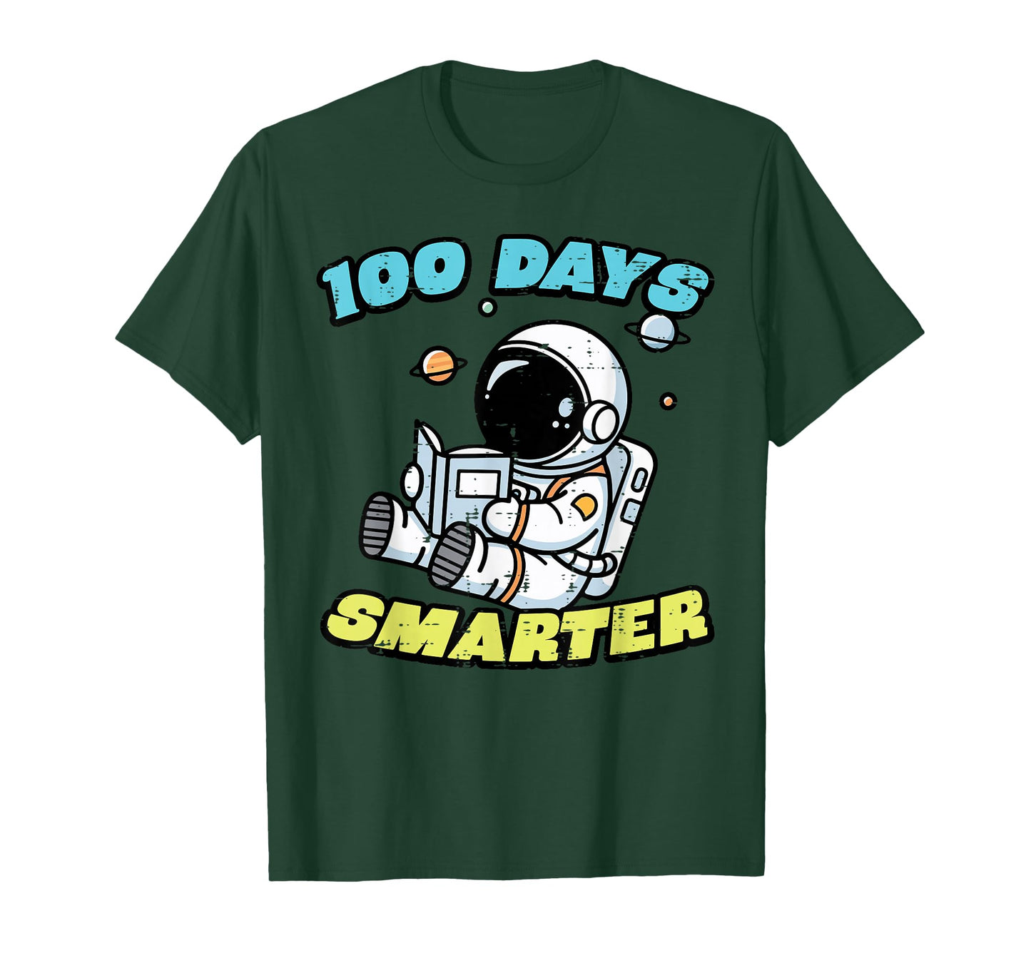100th Day of School Astronaut 100 Days Smarter Boys Kids T-Shirt