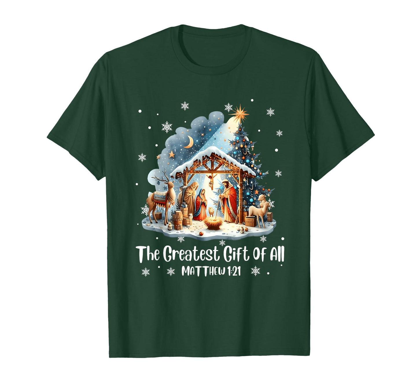 The Greatest Gift for All Christmas Nativity Jesus Christian T-Shirt