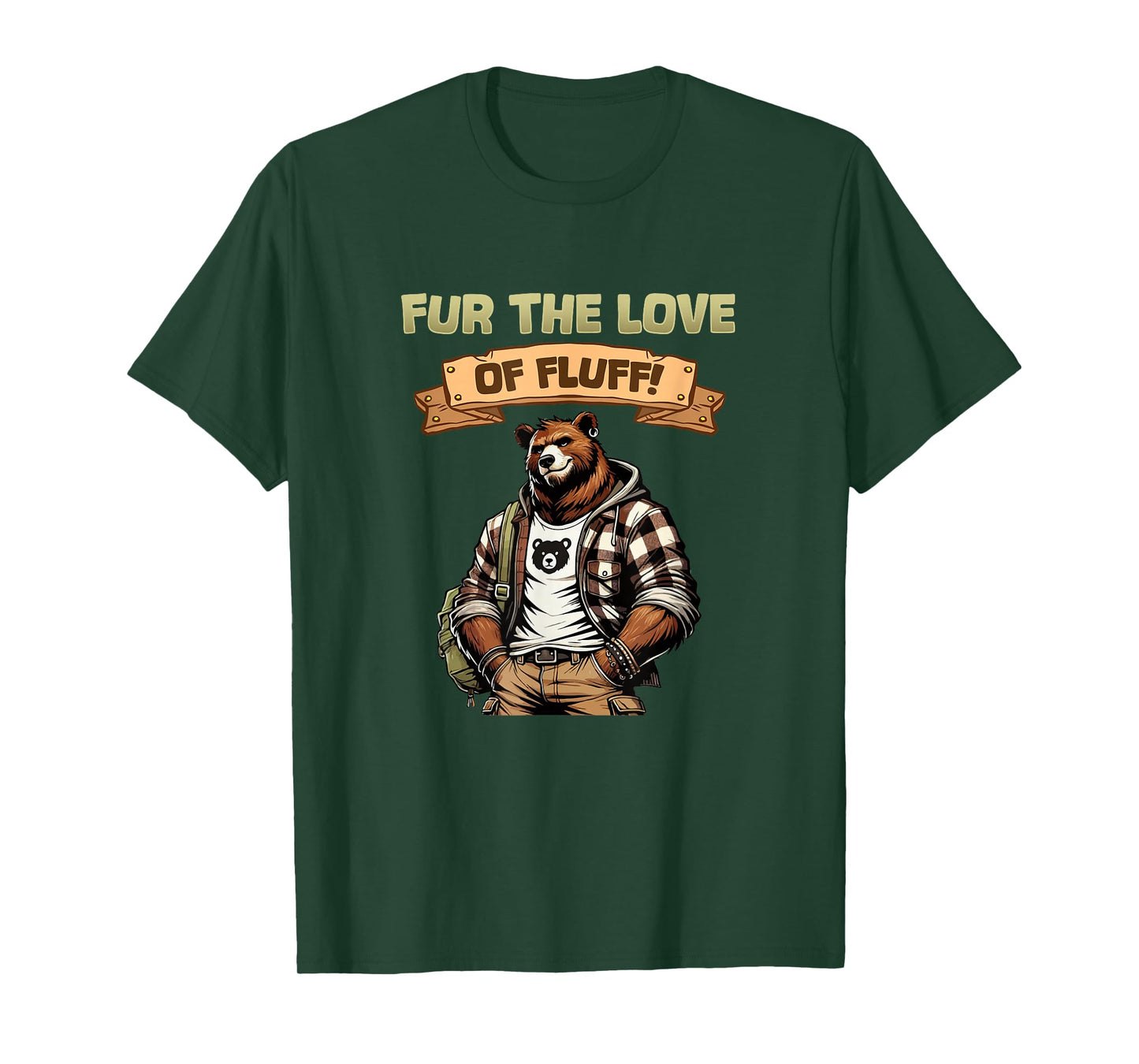 for The Love of Fluff I Cute Anthro Bear Character Artwork T-Shirt