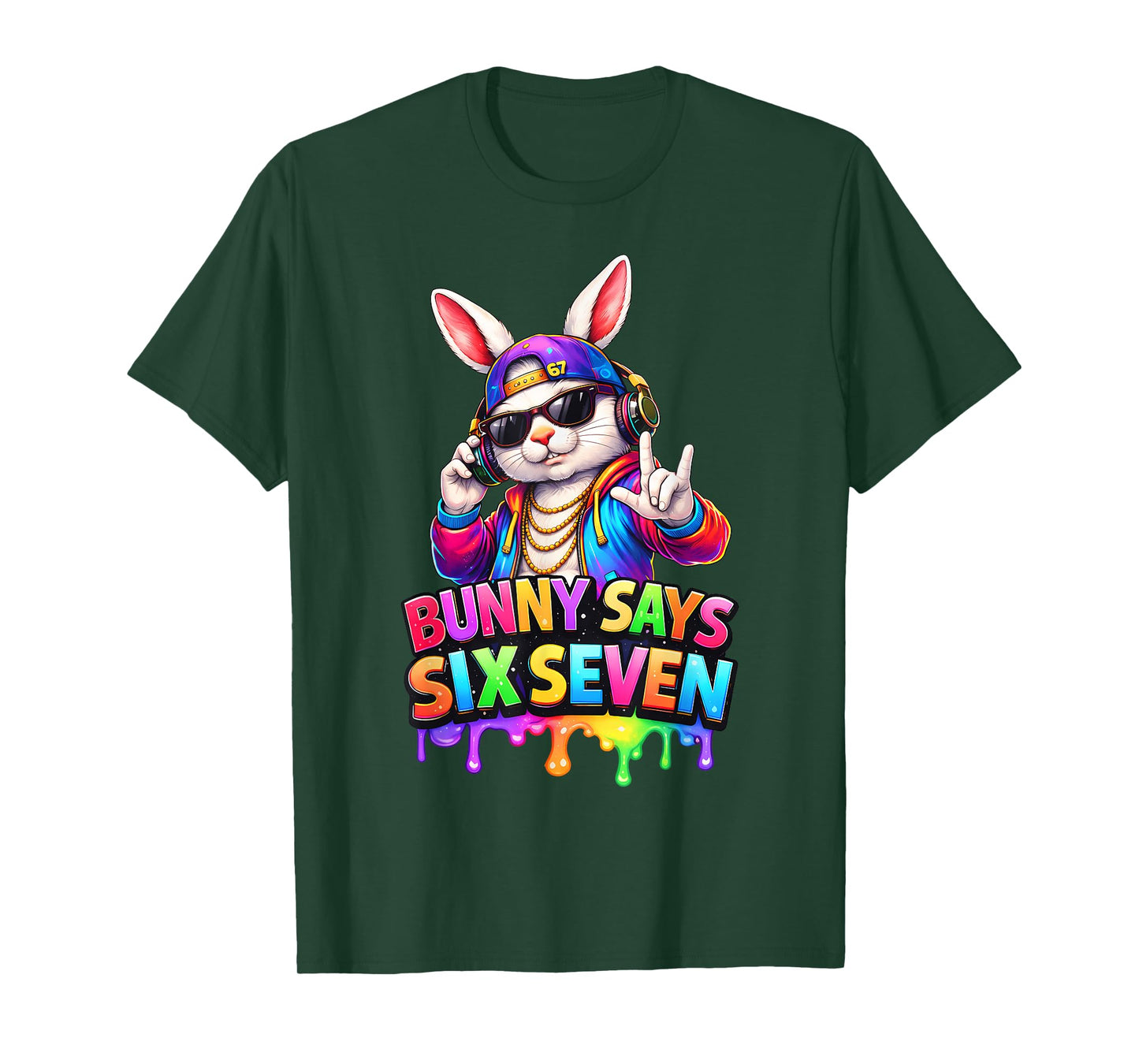 Six Seven Easter Kids Bunny 67 Easter Toddler Teens Boy Girl T-Shirt