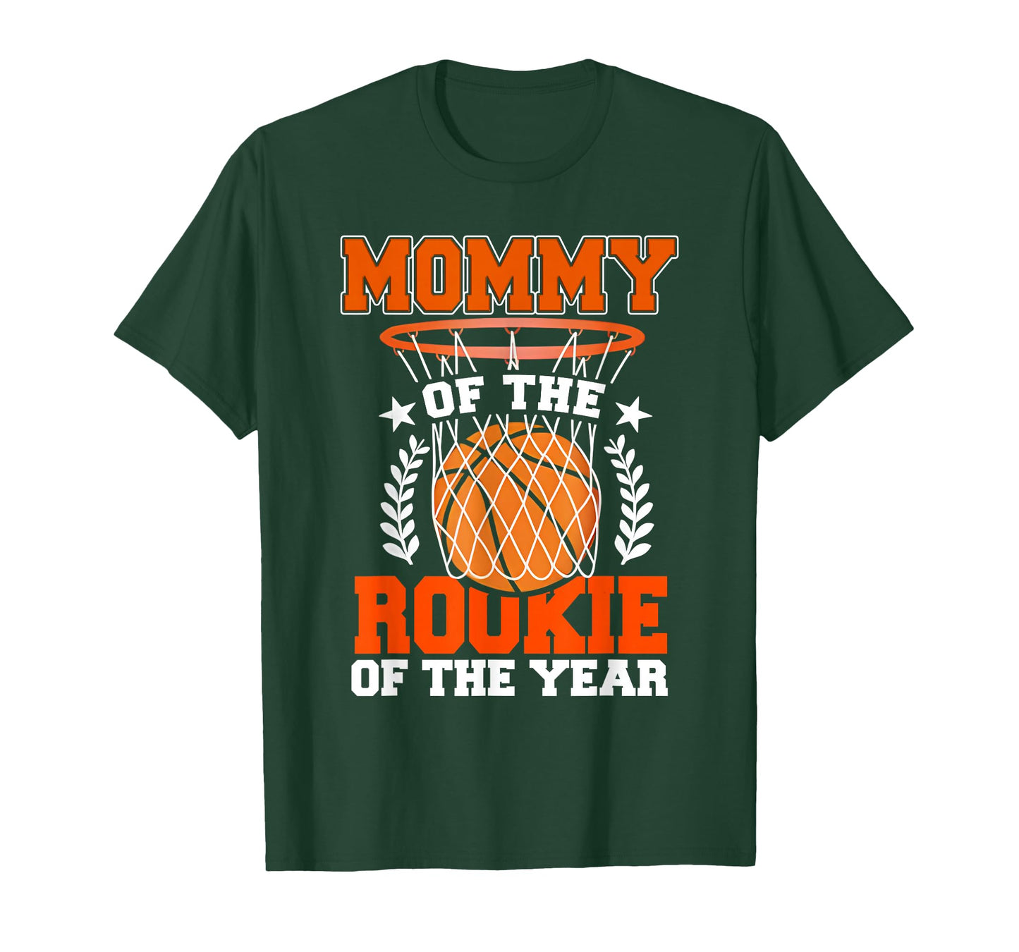 Mommy of Rookie 1st Basketball Bday Theme Matching T-Shirt