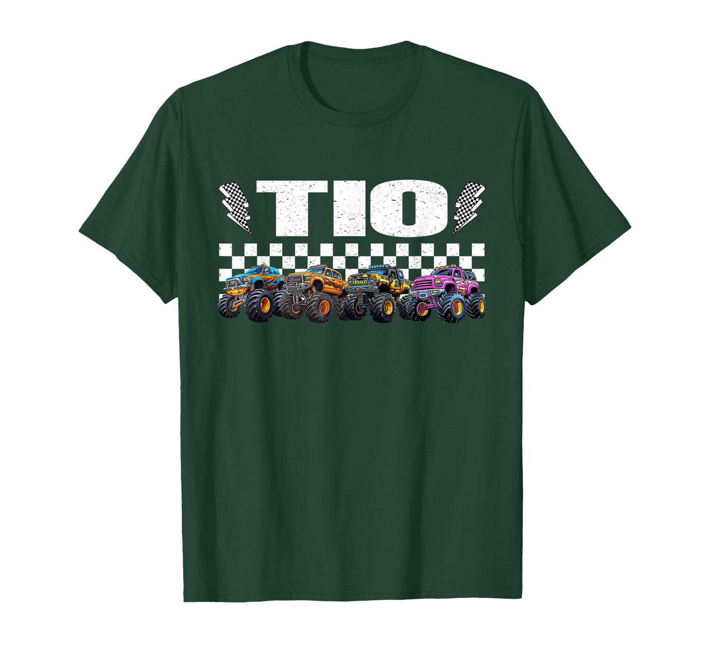 TIO Retro Monster Truck Family Crew Birthday Matching T-Shirt
