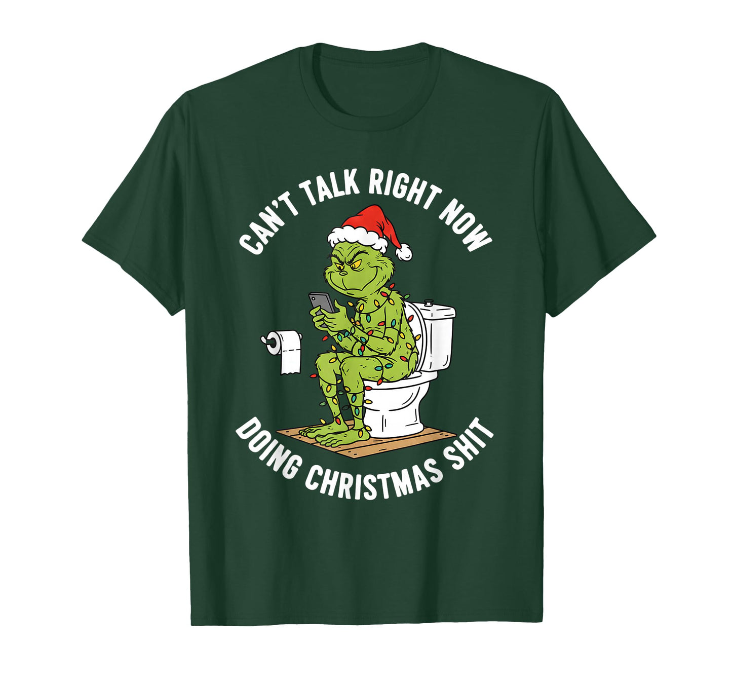 Santa Hat Can't Talk Right Now Doing Christmas Shits T-Shirt