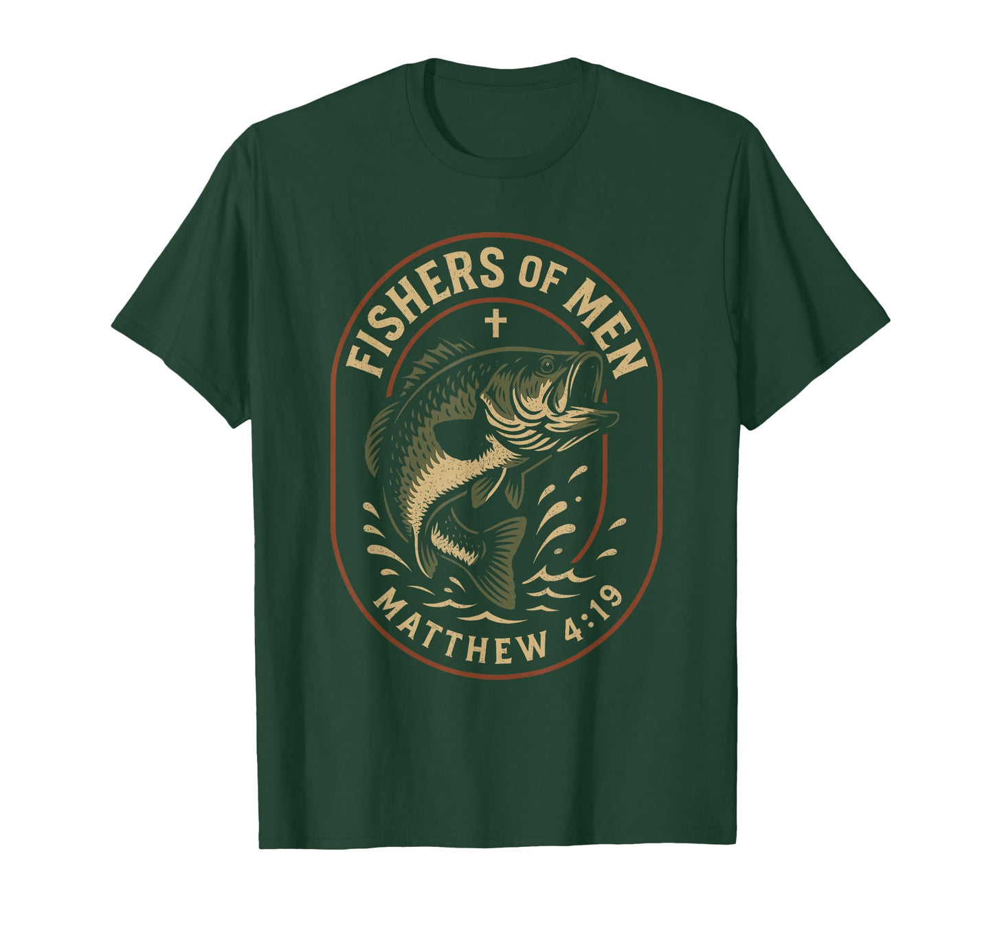 Fishers Men Matthew 4 19 Bible Verse Christian Quote T-Shirt
