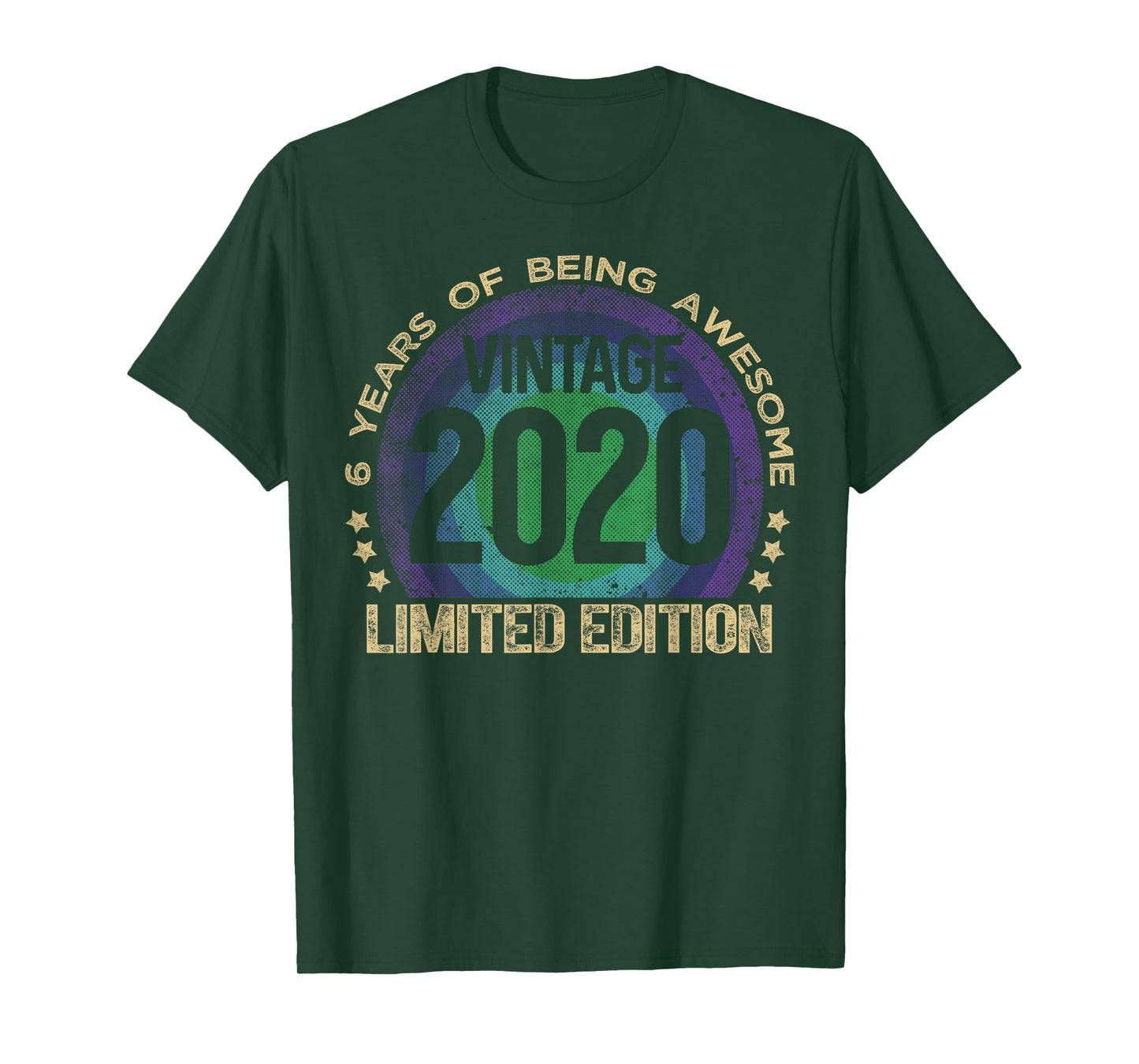 6 Year Old Gifts Vintage 2020 Limited Edition 6th Birthday T-Shirt