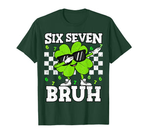 St Patricks Day 67 Six Seven Bruh Dabbing Shamrock Clover T-Shirt