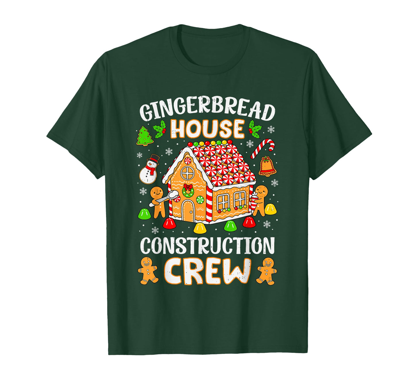Gingerbread House Construction Crew Christmas Baking Holiday T-Shirt