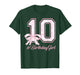 Birthday Girl 10th Birthday Pink Floral Coquette Bow 10yr T-Shirt