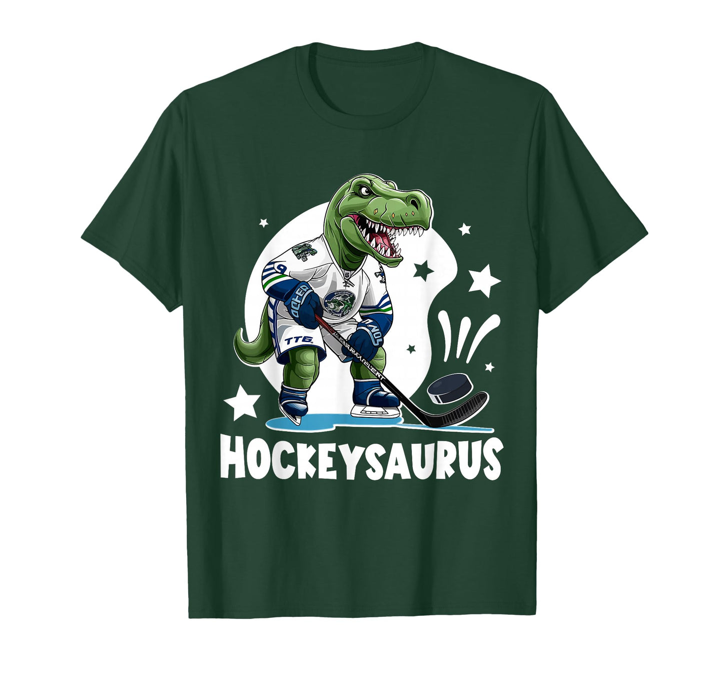 Hockeysaurus Funny Dinosaur Hockey Kids Hockey Boy T-Shirt
