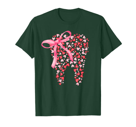 Dental Squad Valentines Cute Heart Teeth Dental Hygienist T-Shirt