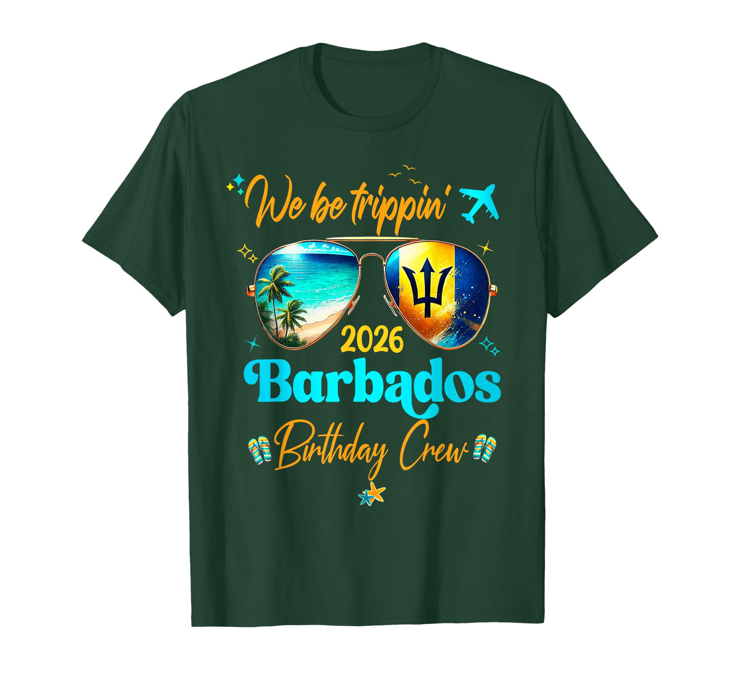 Barbados Vacation 2026 Straight Trippin' Birthday Cruise T-Shirt