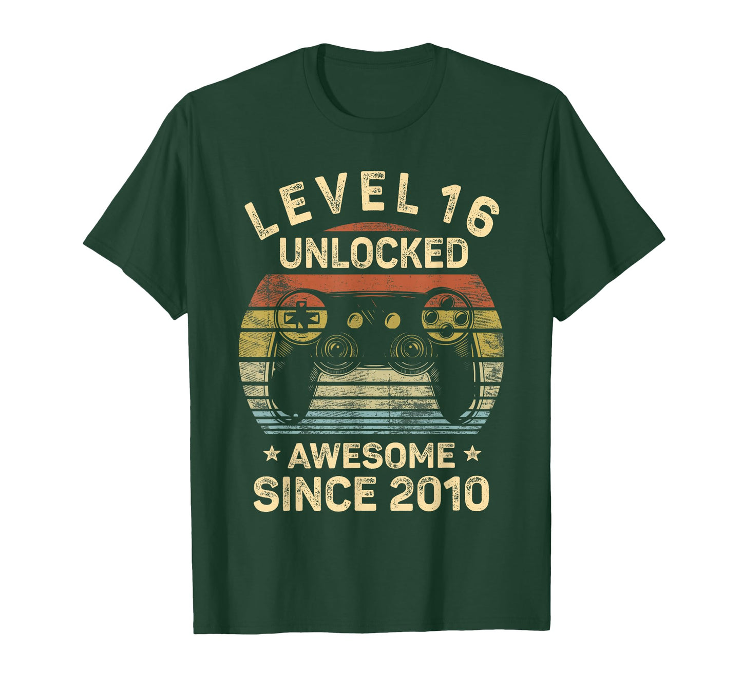 Level 16 Unlocked Awesome Since 2010 16th Birthday Gaming T-Shirt