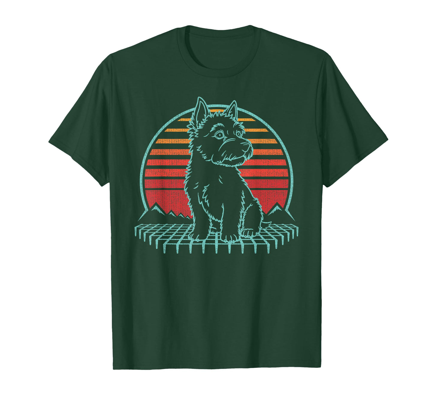 Norwich Terrier Lover Dog Owner Retro Vintage 80s T-Shirt