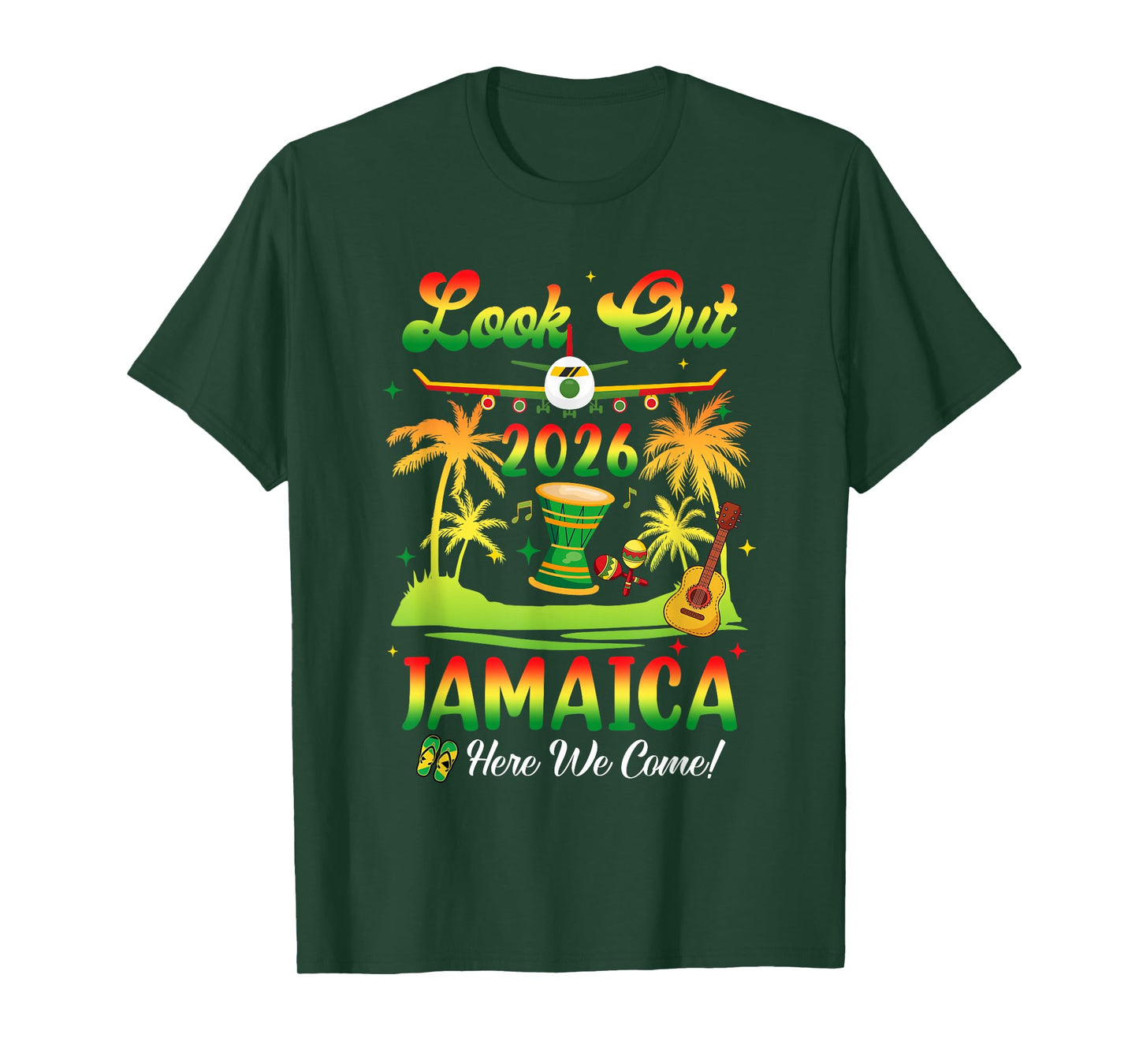 Jamaica Vacation 2026 Here We Come Matching Birthday T-Shirt