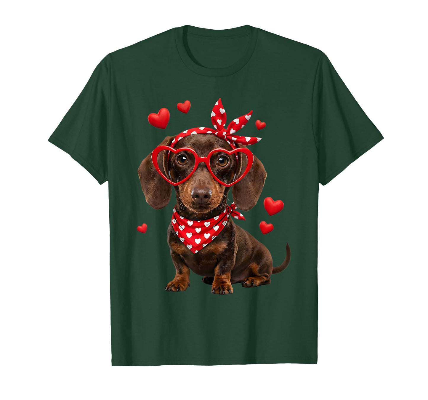 Dachshund Valentines Day Wiener Dog Lover Weenie Heart T-Shirt