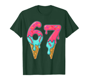 Baseball Drip Ice Cream 67 Baseball Lifestyle 101 T-Shirt