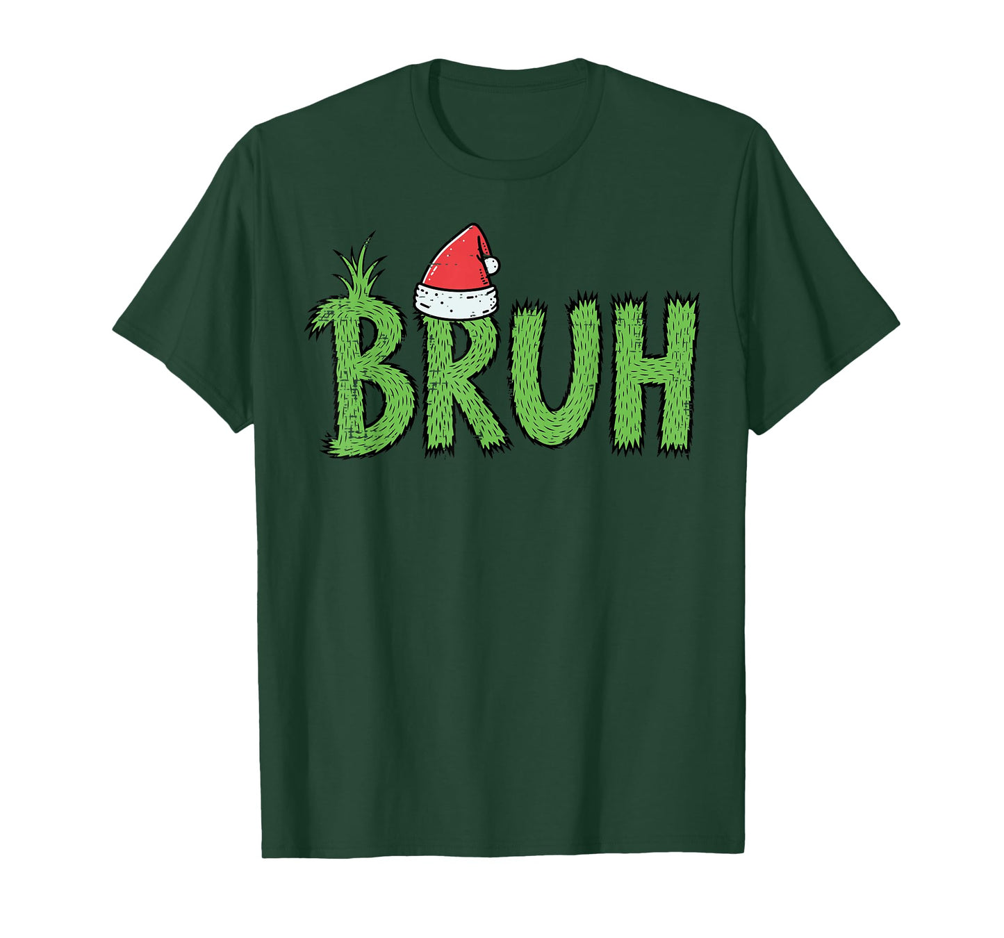 Christmas Bruh Santa Hat Funny Xmas Meme Humor Men Women Kid T-Shirt