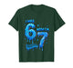I was 6 Now Im 7 Checkered Drip Funny Kids Boys 6 7 Birthday T-Shirt