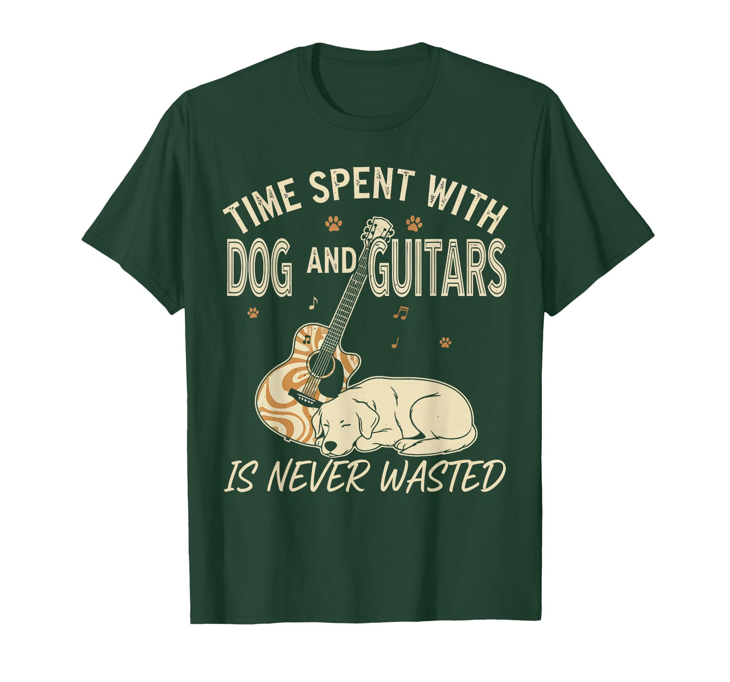 Time Spent with Dog and Guitars is Never Wasted T-Shirt