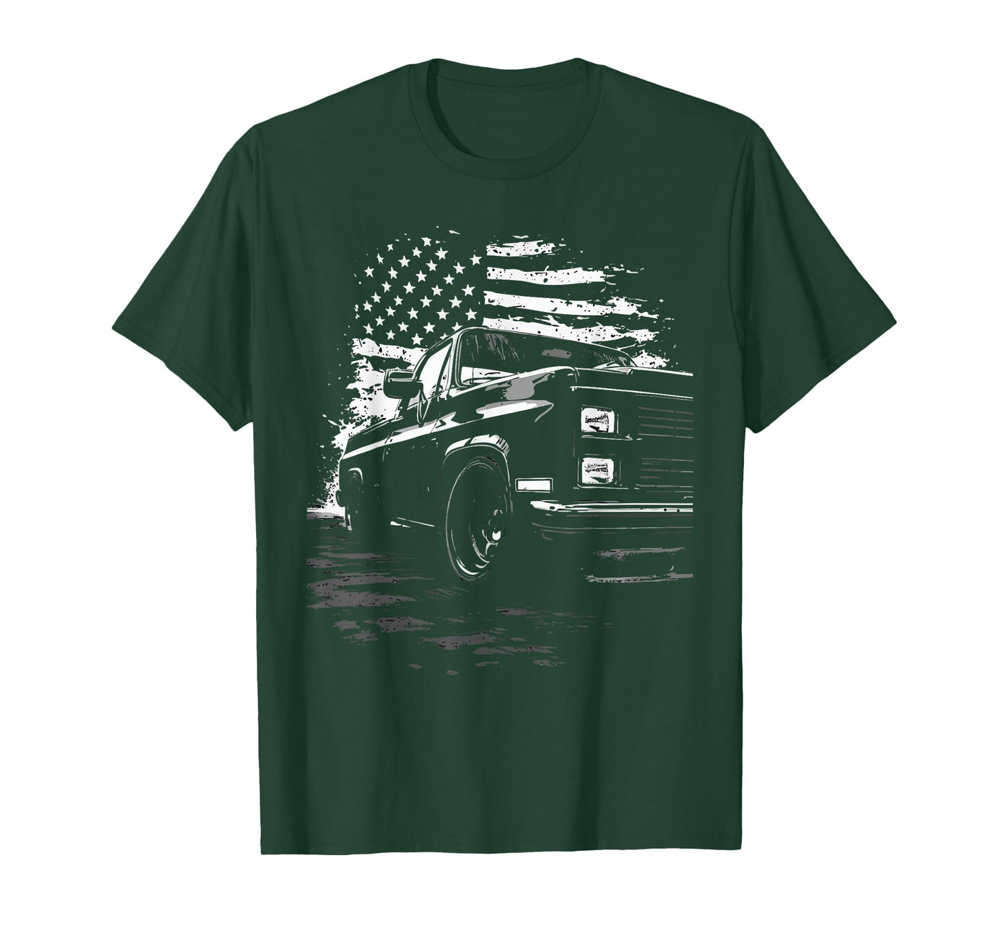 1980's Squarebody Truck Silhouette Patriotic USA C10 / K10 T-Shirt