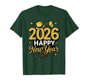 Happy New Year Party 2026 Ballon Family Matching Men Women T-Shirt