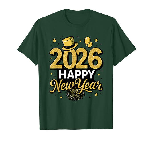 Happy New Year Party 2026 Ballon Family Matching Men Women T-Shirt