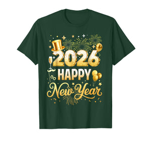 Happy New Year 2026 New Year Party Ballon Family Matching T-Shirt