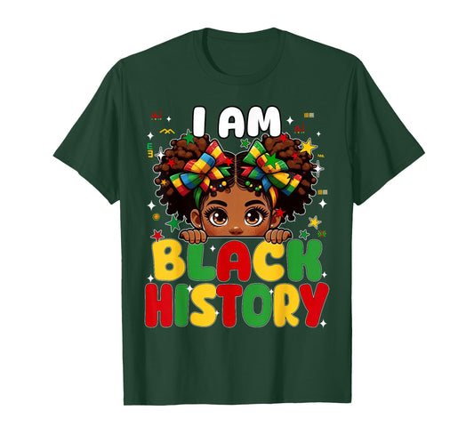 I Am Black History Coquette African American Girl Toddler T-Shirt
