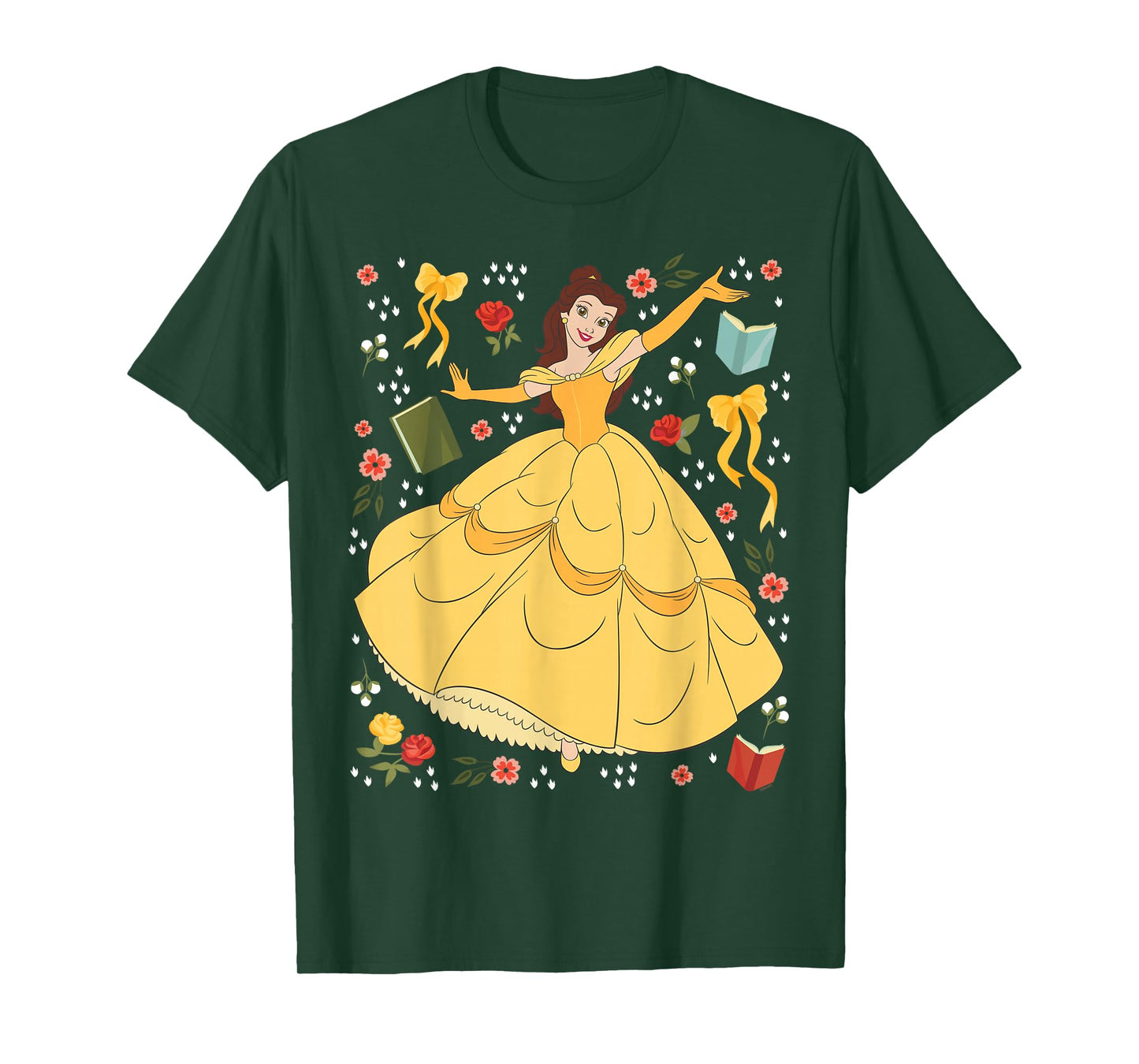 Disney Princess Belle Beauty and The Beast Collage Portrait T-Shirt
