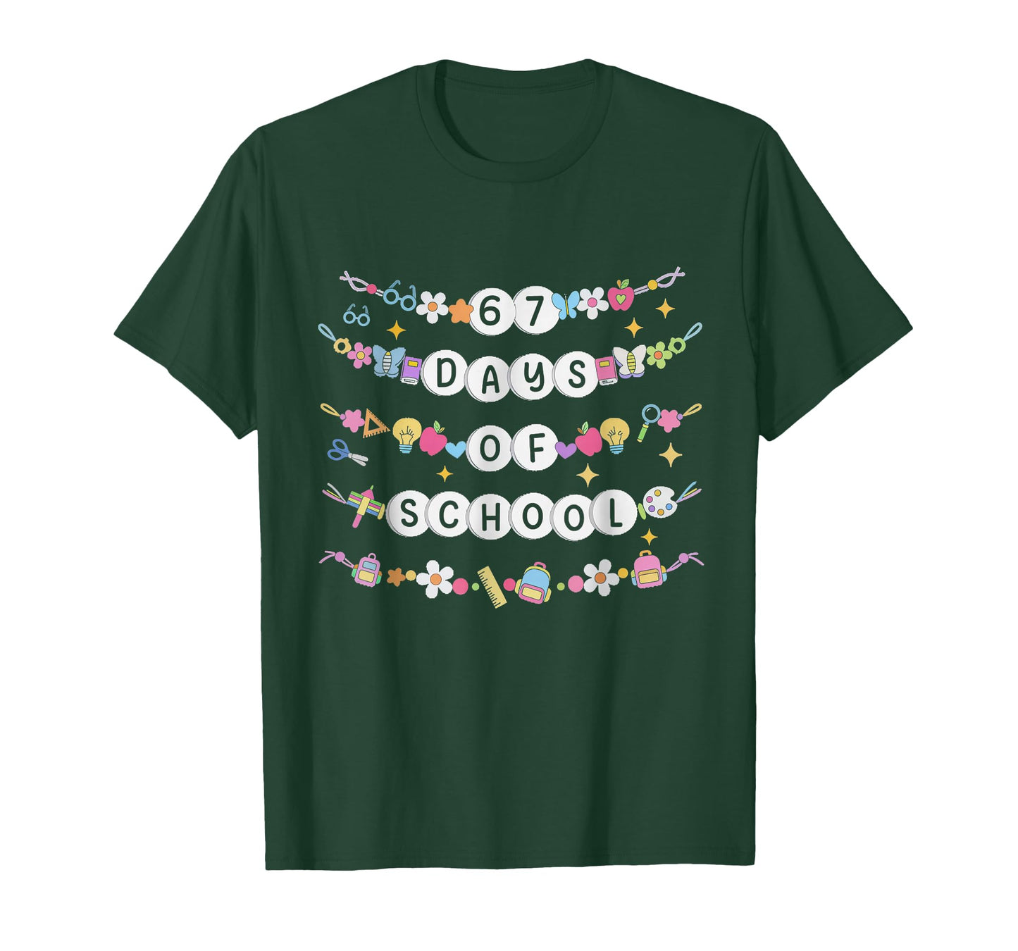100 Days of School Truck 67th Day of School Six Seven Kids T-Shirt