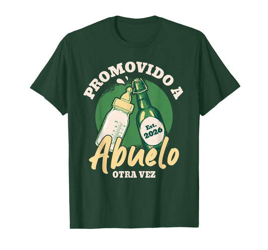 Abuelo Cargando Promovido A Abuelo Otra Vez 2026 T-Shirt