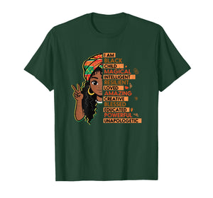 I Am Black Child Magical African Girl History Month Kids T-Shirt