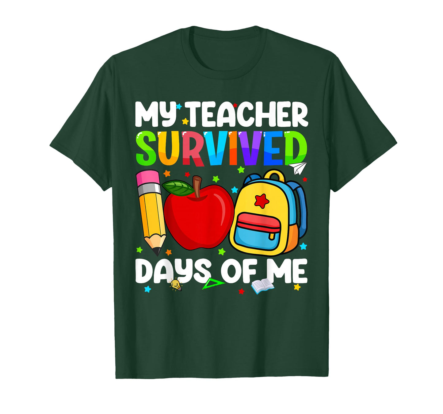My Teacher Survived 100 Day of Me 100th Day Kid Boy Girl T-Shirt