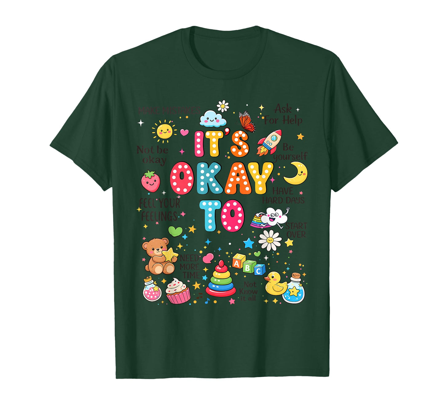 World Mental Health t Shirts It's Okay to Not Be Okay Kids T-Shirt