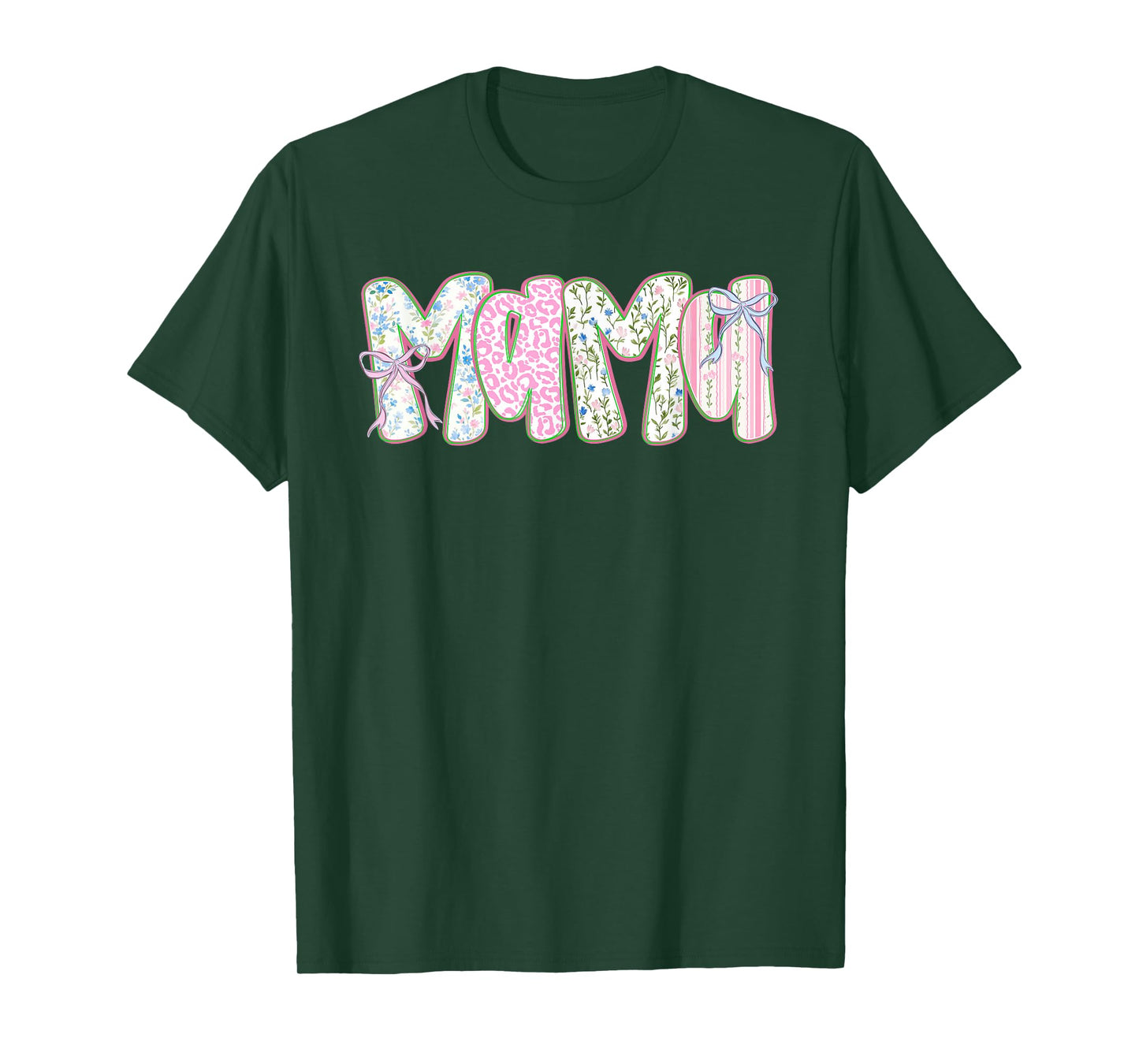 Mama Floral Coquette Bow Mother's Day Cute Women Mom T-Shirt