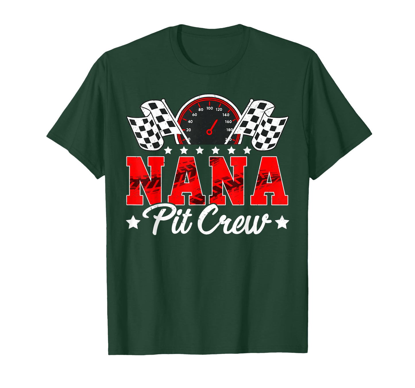 Race Car Birthday Party Matching Family Nana Pit Crew T-Shirt
