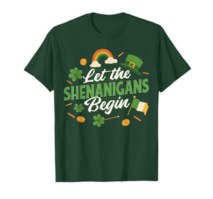 Let The Shenanigans Begin St Patrick’s Day Irish Shamrock T-Shirt