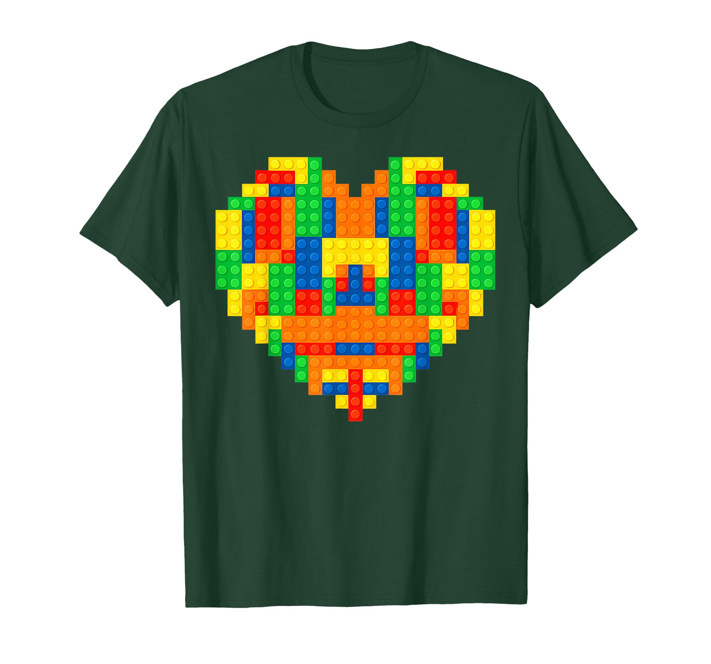 Funny Builder Brick Heart Valentine Boy Kid Outfits T-Shirt