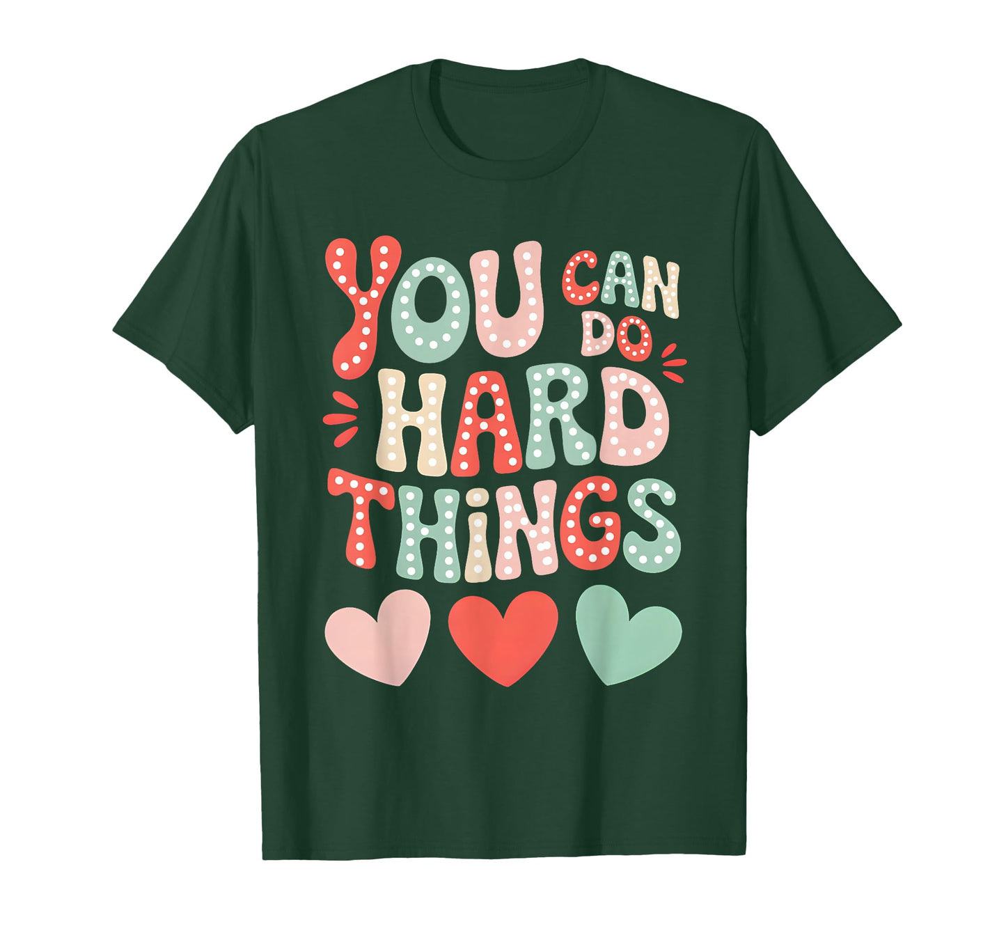 Groovy You Can Do Hard Things Test Day Teacher Women Kids T-Shirt