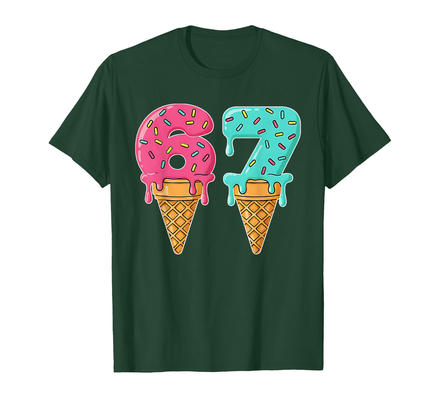 Baseball Drip Ice Cream 67 Baseball T-Shirt