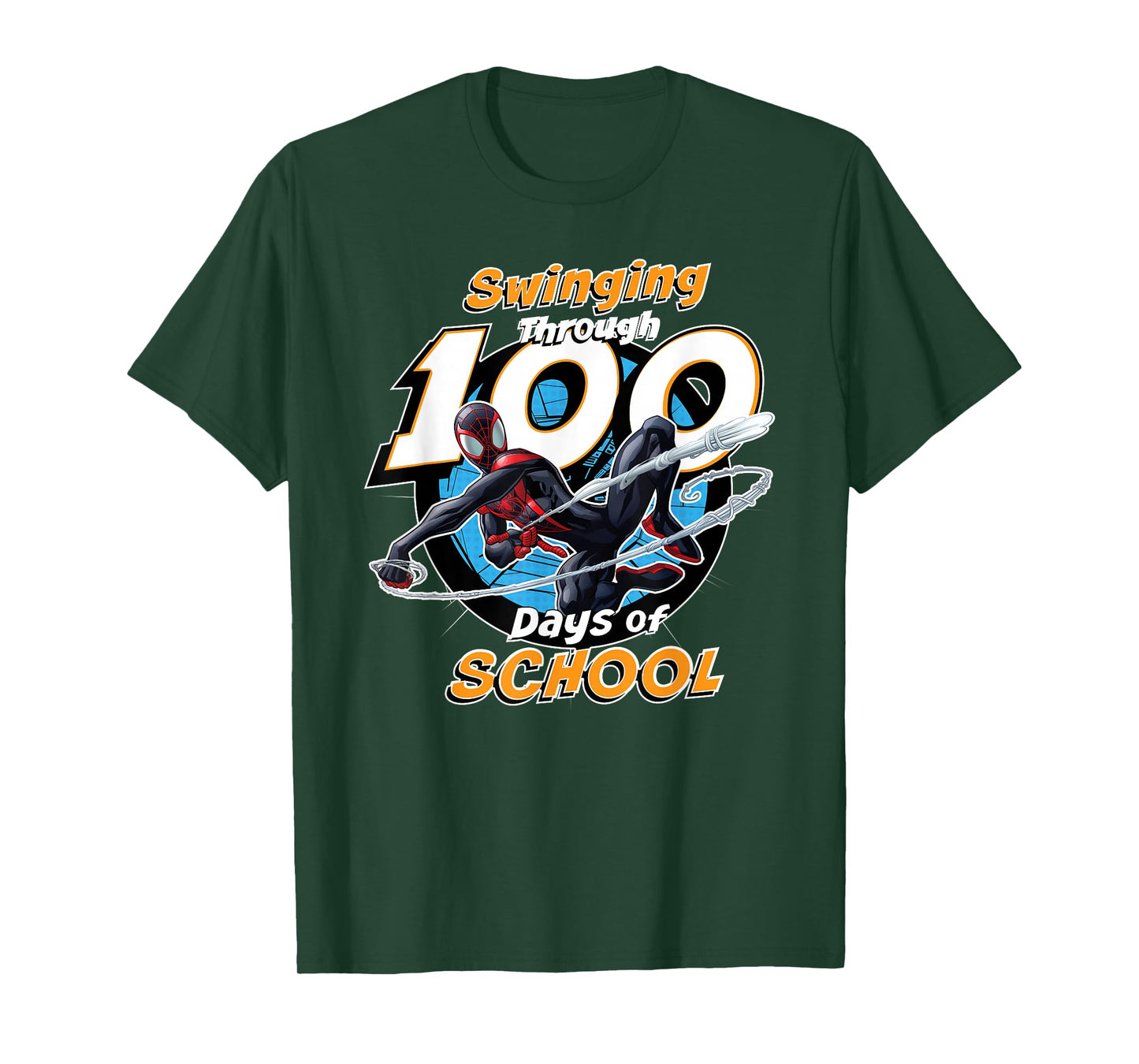 Marvel Miles Morales Spider-Man 100 Days of School 100th Day T-Shirt